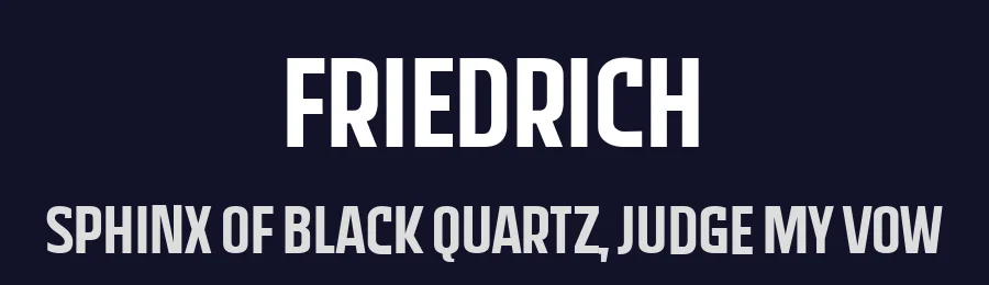 Friedrich by Vladimir Nikolic — Sans Serif Font — thumbnail 2