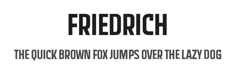 Friedrich by Vladimir Nikolic — Sans Serif Font