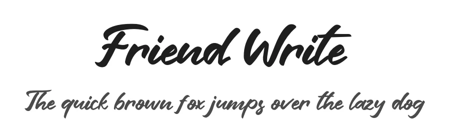 Friend Write by Khurasan — Script Handwritten Font