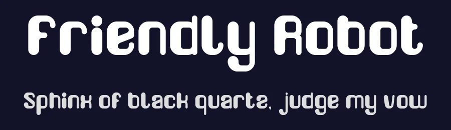 Friendly Robot by weknow — Display Font — thumbnail 2