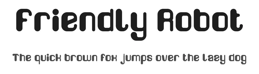 Friendly Robot by weknow — Display Font