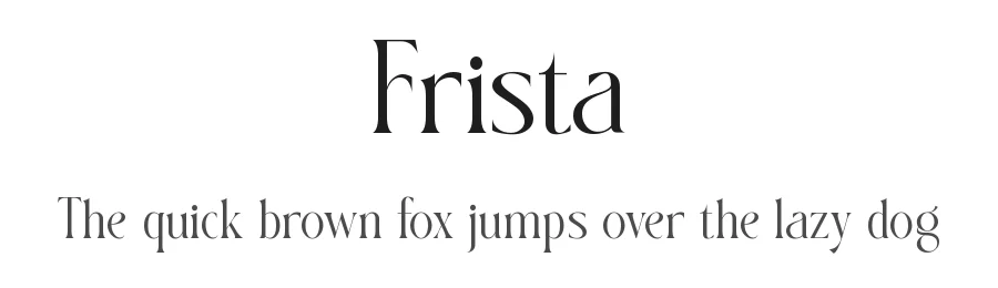 Frista by ToniStudio — Serif Font