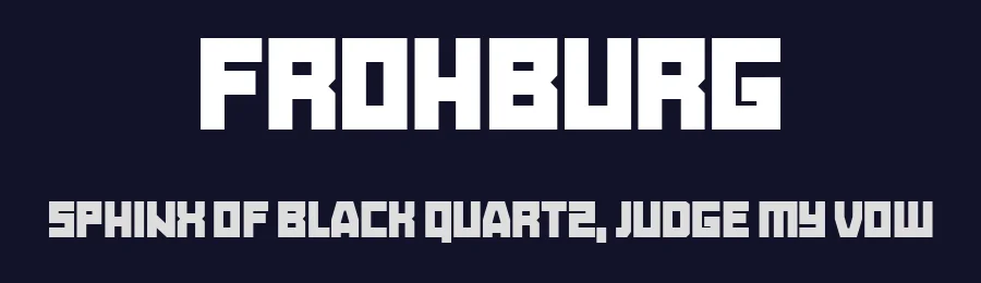 Frohburg by Vladimir Nikolic — Display Font — thumbnail 2