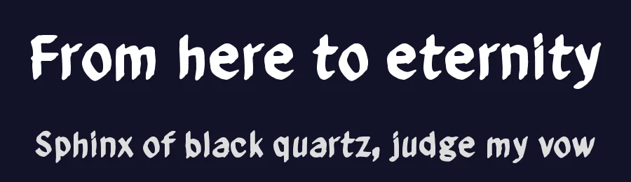From here to eternity by Juha Korhonen — Decorative Font — thumbnail 2