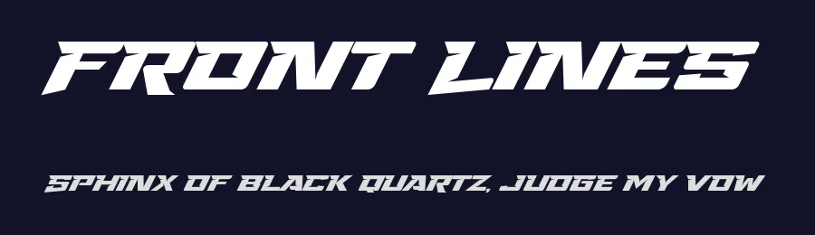Front Lines by Gassstype — Display Font — thumbnail 2