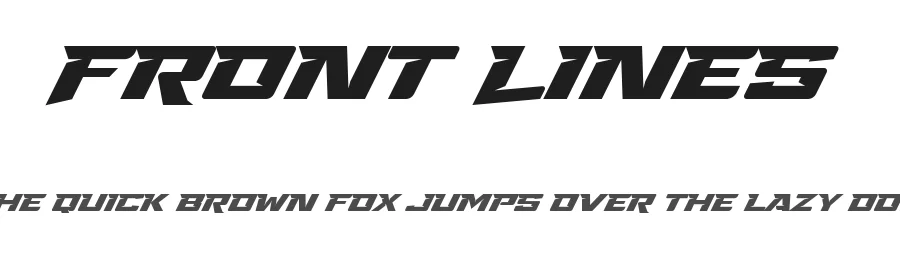 Front Lines by Gassstype — Display Font