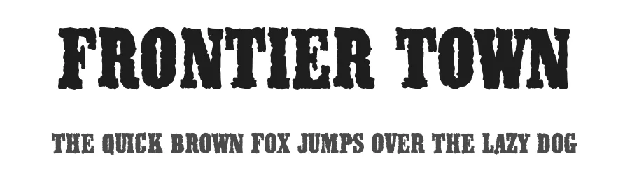 Frontier Town by Woodcutter — Decorative Font