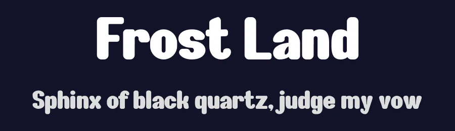 Frost Land by Gilang Ternadho — Sans Serif Font — thumbnail 2