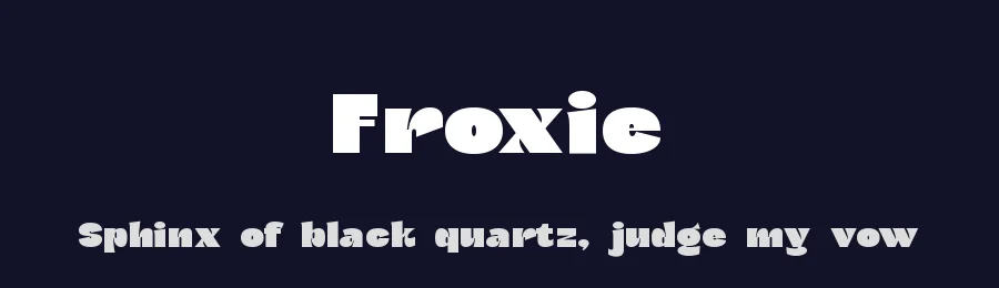 Froxie by Riyadh Rahman — Decorative Font — thumbnail 2