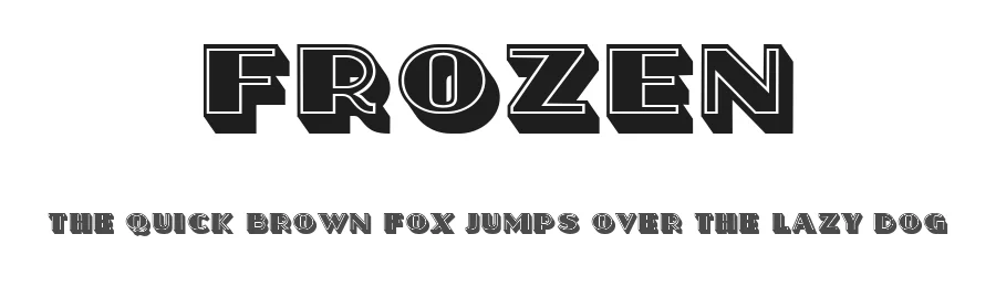 Frozen by Vladimir Nikolic — Decorative Font