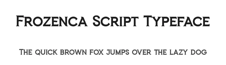 Frozenca Script Typeface