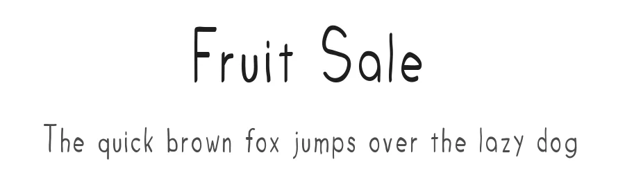 Fruit Sale