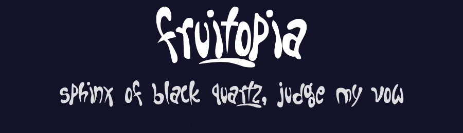 Fruitopia by Sharkshock — Decorative Font — thumbnail 2