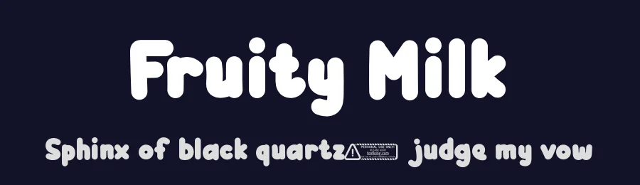 Fruity Milk by Kong Font — Decorative Font — thumbnail 2