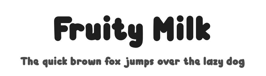 Fruity Milk by Kong Font — Decorative Font