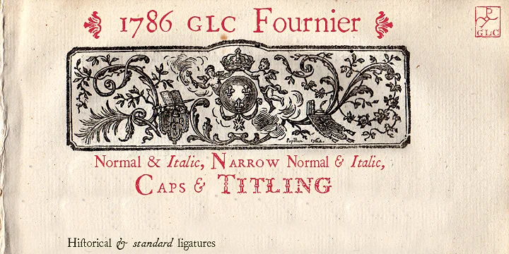 1786 GLC Fournier by GLC Foundry — Decorative Font