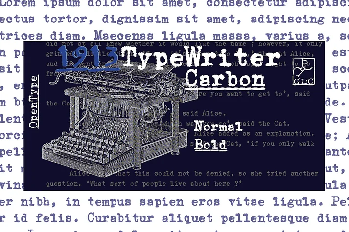 1913 Typewriter Carbon by GLC Foundry — Decorative Font