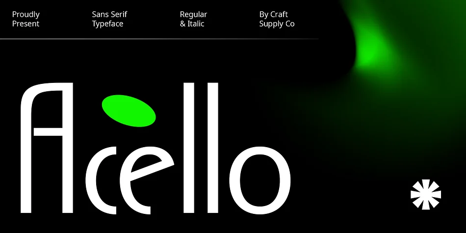 Acello by Craft Supply Co. — Decorative Font
