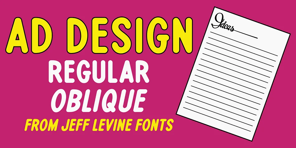 Ad Design JNL by Jeff Levine Fonts — Display Font