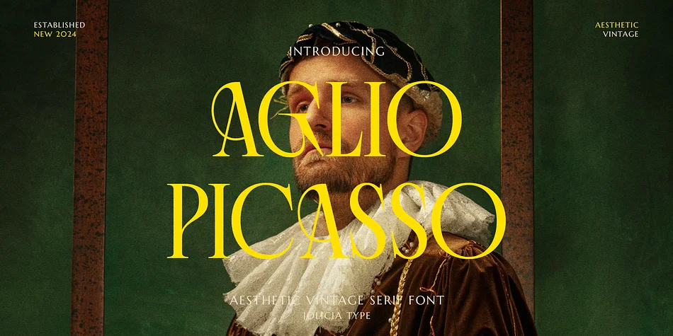 Aglio Picasso by Jolicia Type β Decorative Font