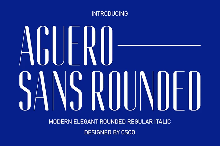 Aguero Sans Rounded by Craft Supply Co. — Display Font