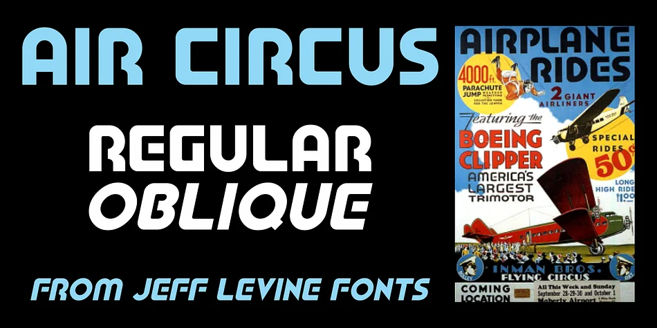 AIR CIRCUS JNL by Jeff Levine Fonts — Display Font