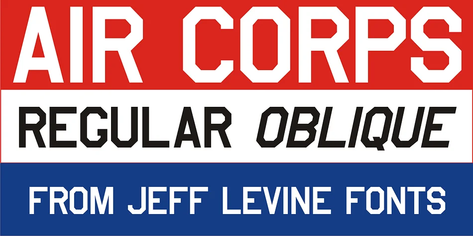 AIR CORPS JNL by Jeff Levine Fonts — Display Font