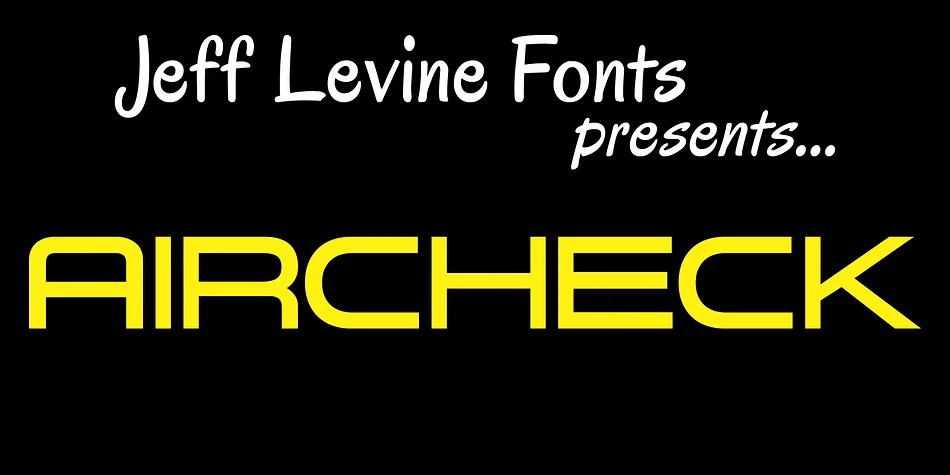 AIRCHECK JNL by Jeff Levine Fonts — Display Font