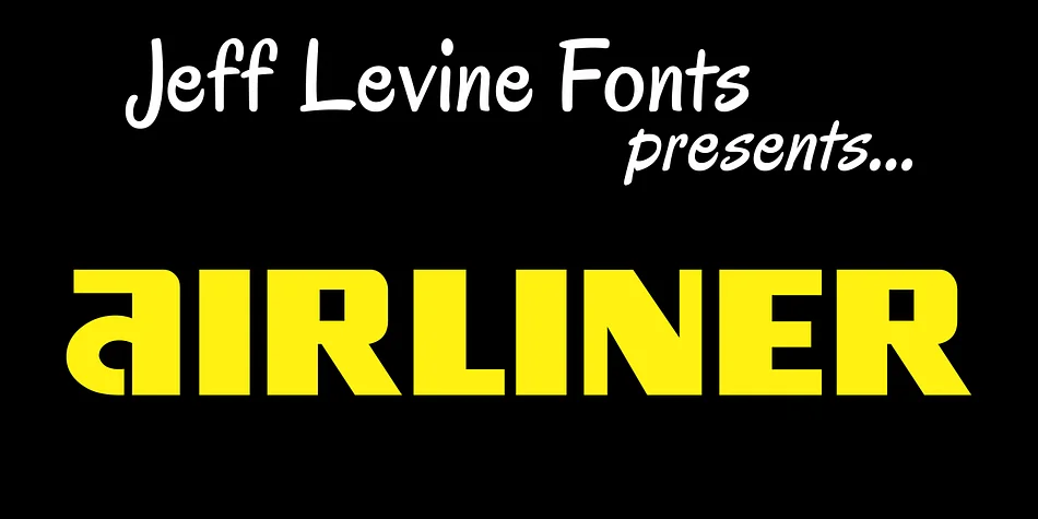 AIRLINER JNL by Jeff Levine Fonts — Display Font