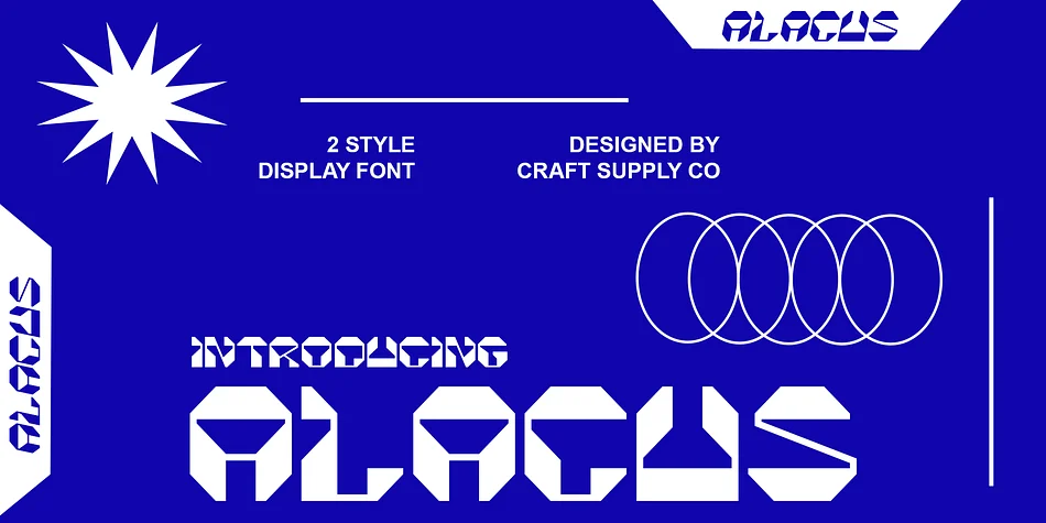 Alacus by Craft Supply Co. — Display Font