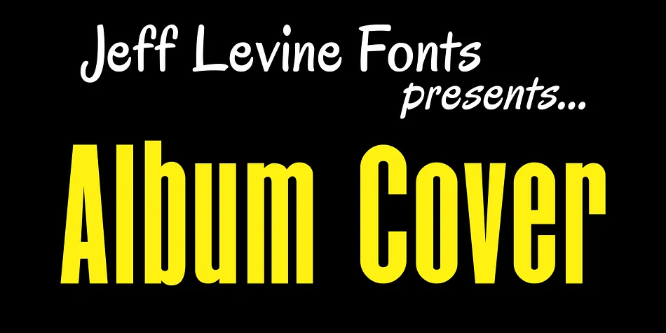 Album Cover JNL by Jeff Levine Fonts — Display Font