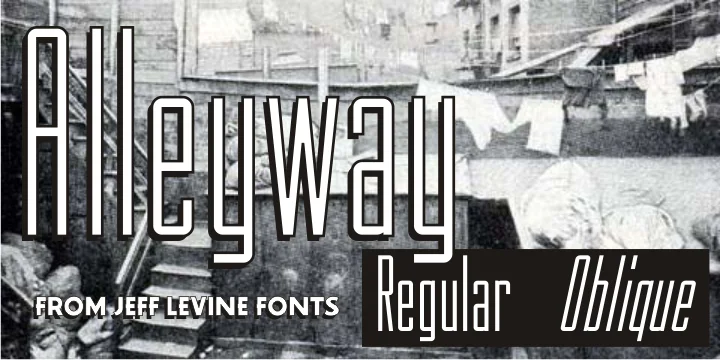 Alleyway JNL by Jeff Levine Fonts — Display Font