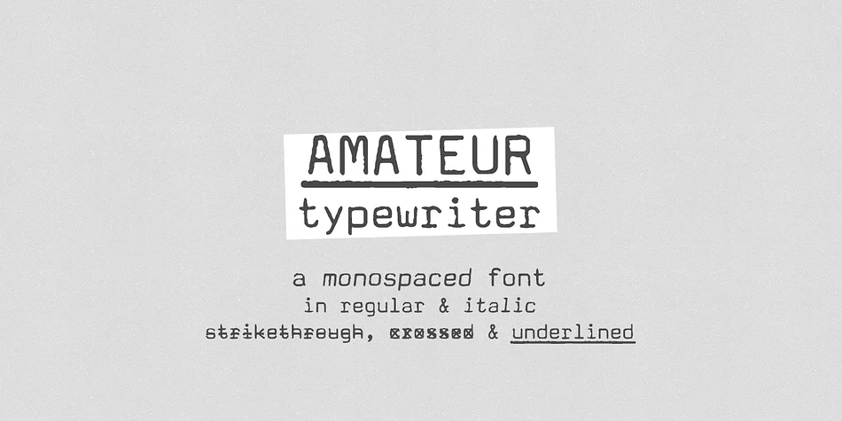Amateur Typewriter by Ana's Fonts — Decorative Font