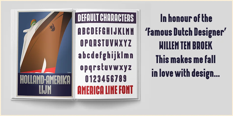 America Line by Kustomtype — Display Font