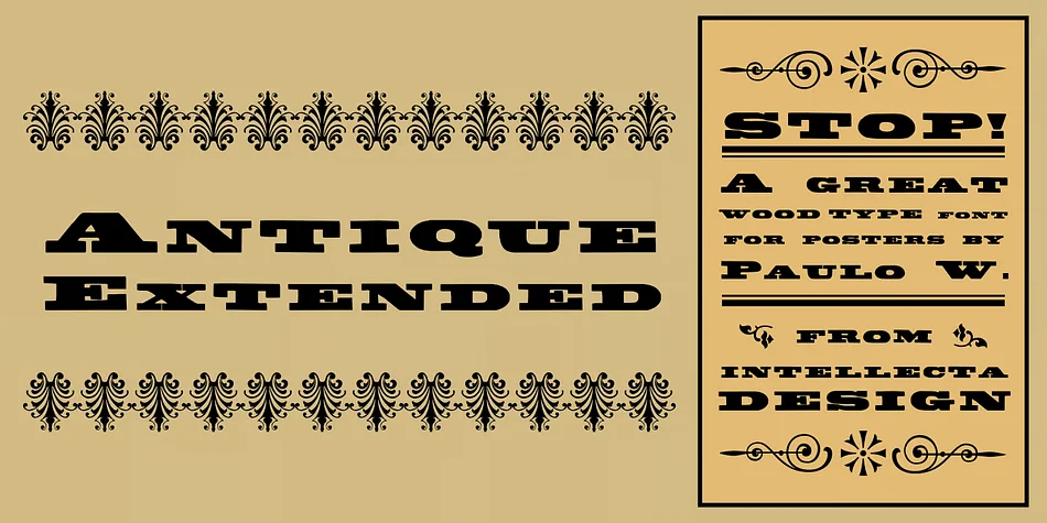 Antique Extended by Intellecta Design — Decorative Font