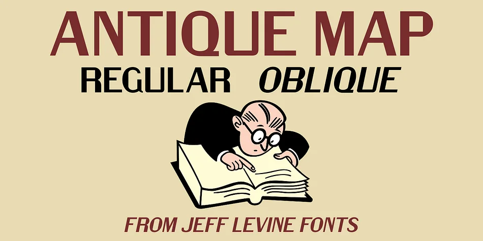 Antique Map JNL by Jeff Levine Fonts — Display Font