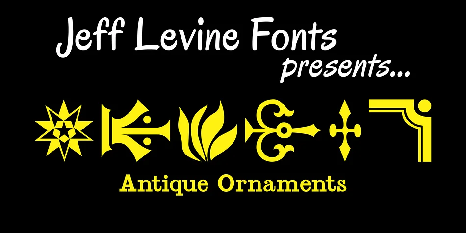 Antique Ornaments JNL by Jeff Levine Fonts — Dingbats Font