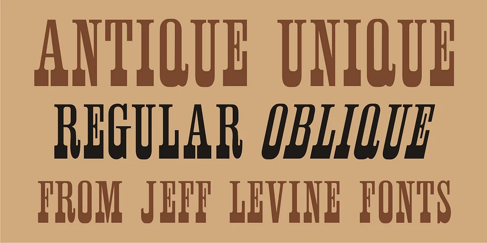 ANTIQUE UNIQUE JNL by Jeff Levine Fonts — Decorative Font