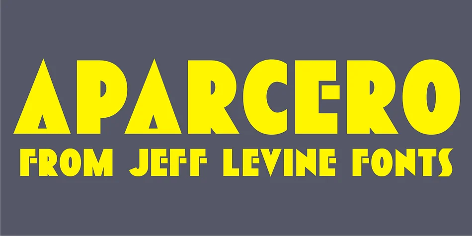 APARCERO JNL by Jeff Levine Fonts — Display Font
