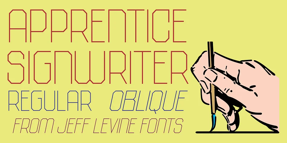 APPRENTICE SIGNWRITER JNL by Jeff Levine Fonts — Display Font