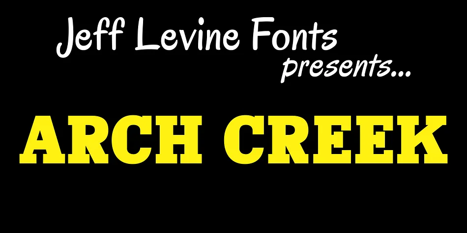 ARCH CREEK JNL by Jeff Levine Fonts — Decorative Font