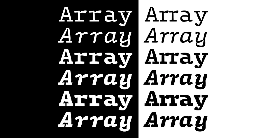 Array by JTD — Decorative Font