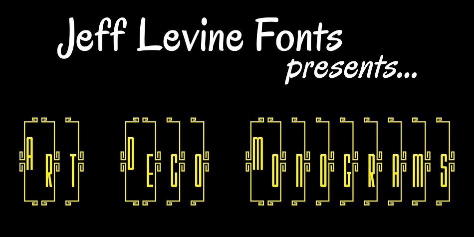 Art Deco Monograms JNL by Jeff Levine Fonts — Dingbats Font