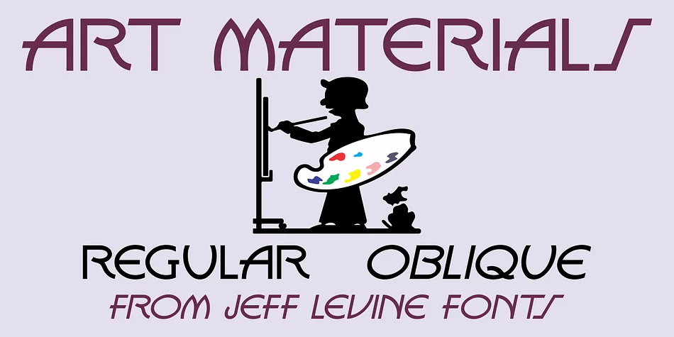 ART MATERIALS JNL by Jeff Levine Fonts — Display Font