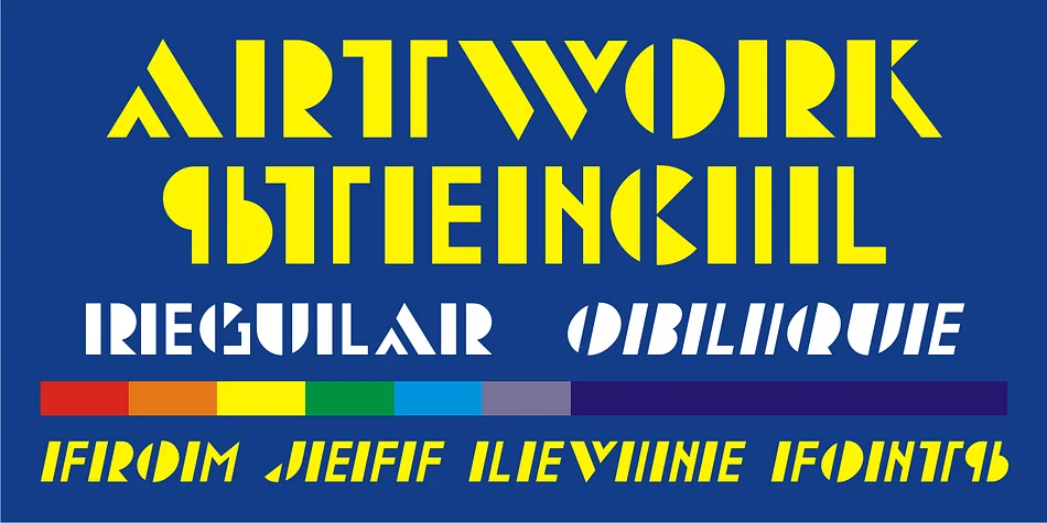 ARTWORK STENCIL JNL by Jeff Levine Fonts — Decorative Font