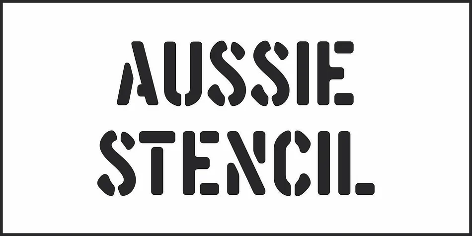 AUSSIE STENCIL JNL by Jeff Levine Fonts — Display Font — thumbnail 2
