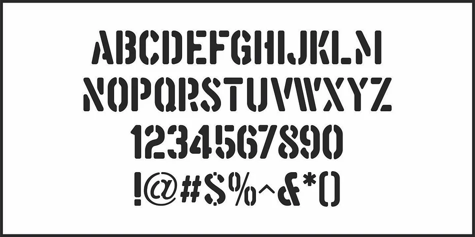 AUSSIE STENCIL JNL by Jeff Levine Fonts — Display Font — thumbnail 3