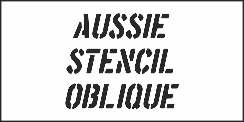 AUSSIE STENCIL JNL by Jeff Levine Fonts — Display Font — thumbnail 4