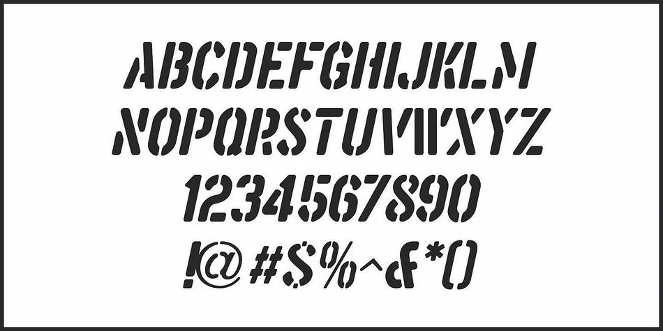 AUSSIE STENCIL JNL by Jeff Levine Fonts — Display Font — thumbnail 5