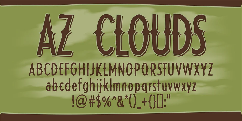 AZ Clouds by Artist of Design — Decorative Font